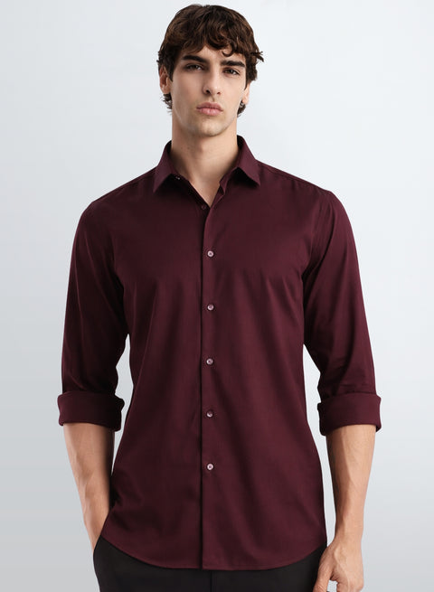 Adro Men’s Casual Shirt | Premium Cotton | Everyday Comfort Maroon