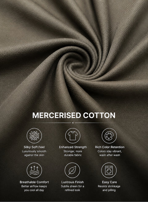 Adro Mercerized Cotton Crew Neck T-Shirt - Urban Taupe