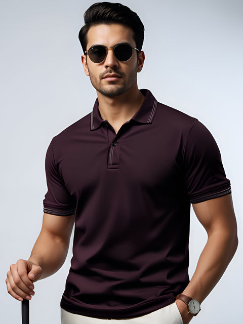 Adro Polo T Shirt for Men | Black Polo T-shirt | 100% Cotton Polo Tshirt | Regular Fit Polo| Available in Plus Size Polo
