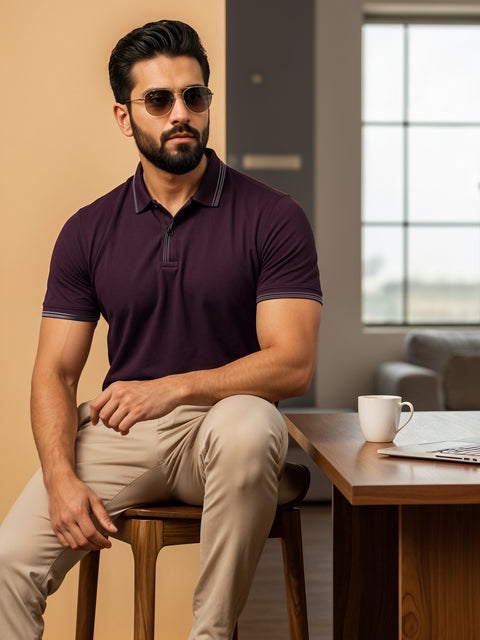 Adro Polo T Shirt for Men | Black Polo T-shirt | 100% Cotton Polo Tshirt | Regular Fit Polo| Available in Plus Size Polo