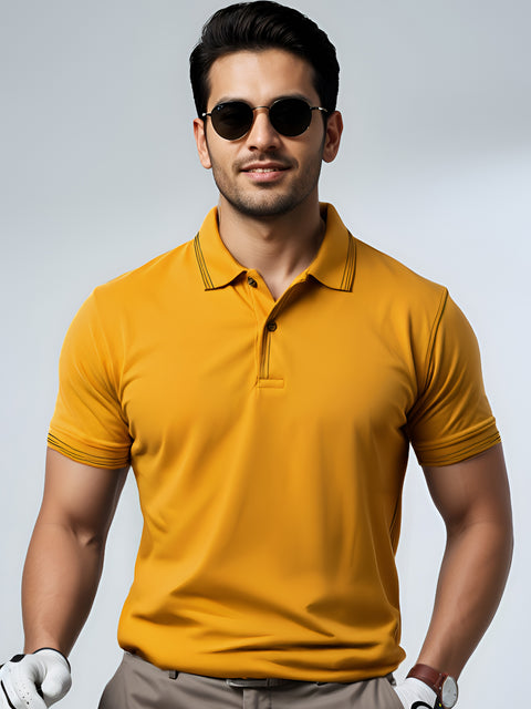 Adro Polo T Shirt for Men | Black Polo T-shirt | 100% Cotton Polo Tshirt | Regular Fit Polo| Available in Plus Size Polo