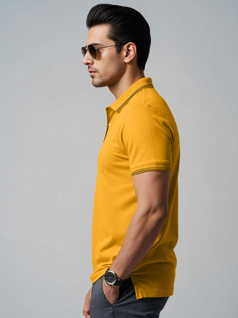 Adro Polo T Shirt for Men | Black Polo T-shirt | 100% Cotton Polo Tshirt | Regular Fit Polo| Available in Plus Size Polo