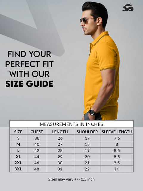 Adro Polo T Shirt for Men | Black Polo T-shirt | 100% Cotton Polo Tshirt | Regular Fit Polo| Available in Plus Size Polo