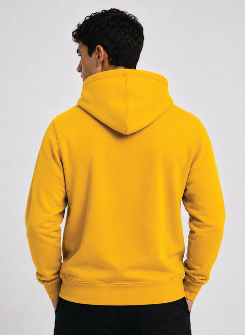ADRO Hoodie for men | 300 GSM Cotton Fleece Warm & Soft Fabric | Mens Hoodies | Casual Sweatshirt for Winter, Travel & Collage | Regular Fit Hooded Pullover | Golden Mustard