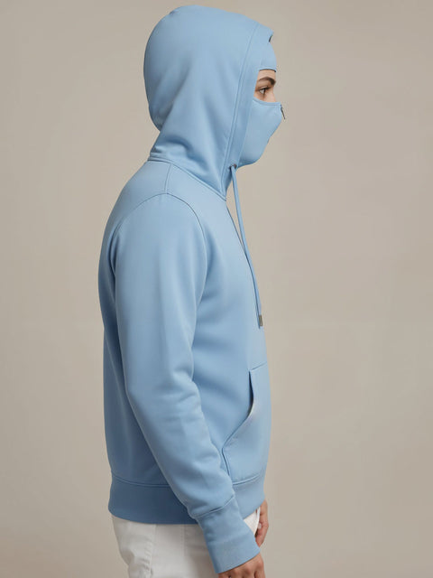 Adro Men Balaclava Hoodies | 320 GSM Soft Cotton Zipper Hoodie | Thumb-Hole Cuff Gloves | Travel Jacket with Hood | Winter Sweatshirt