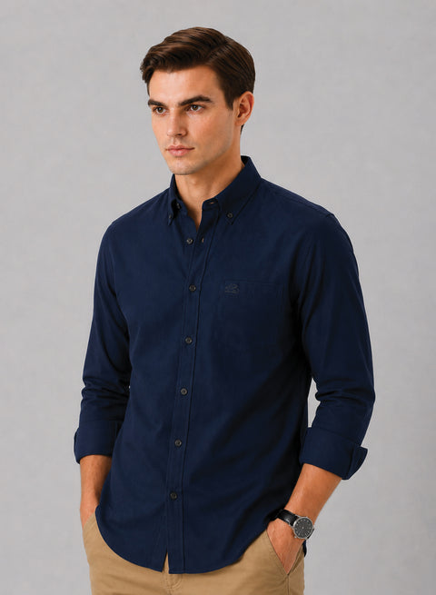 ADRO Premium Oxford Cotton Casual Shirt – Midnight-Navy