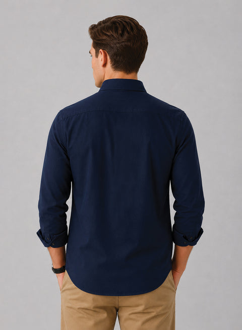ADRO Premium Oxford Cotton Casual Shirt – Midnight-Navy