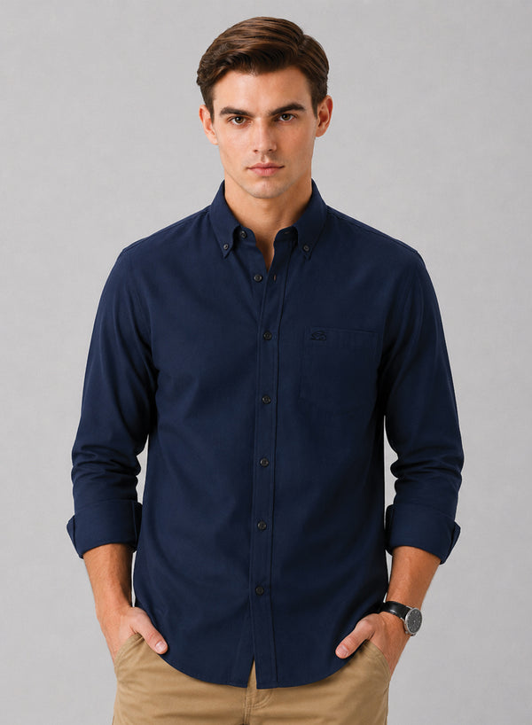 ADRO Premium Oxford Cotton Casual Shirt – Midnight-Navy