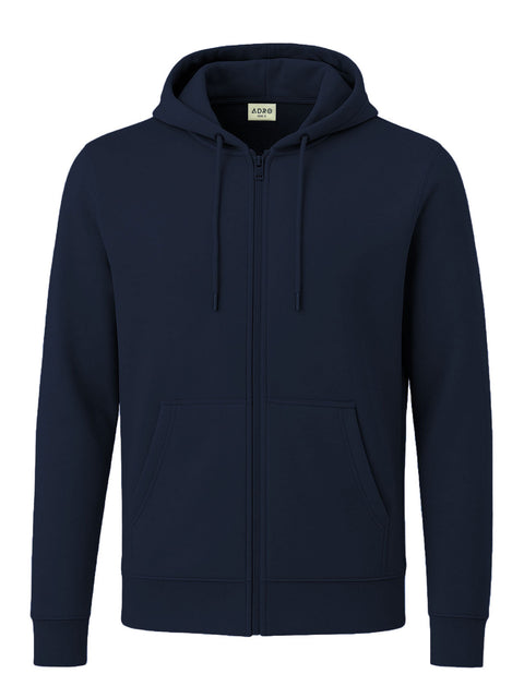 Adro Men’s Regular Fit Zip-Up Hoodie for man | 320 GSM Cotton Poly Fleece Zipper Sweatshirt with Soft Fabric & Printed Hoodies