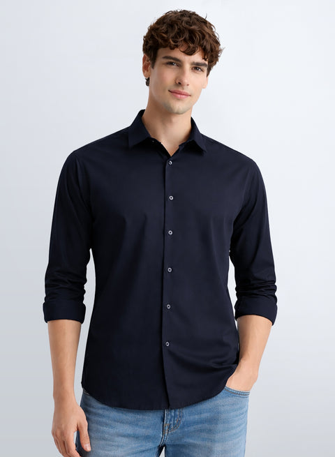 Adro Men’s Casual Shirt | Premium Cotton | Everyday Comfort Navy Blue