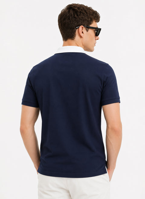 Adro Multicolour Polo T Shirt | 100% Cotton Mens Polo Tshirt | Regular Fit Half Sleeve Cut & Sew Polo T-shirt for men  | Wave Signal