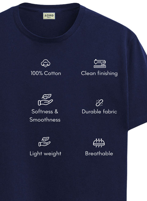 Men’s Cotton T-Shirt Combo Pack of 3 | Regular Fit | ADRO Basics