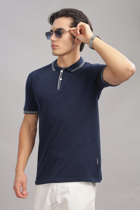 Adro Polo T Shirt for Men | Black Polo T-shirt | 100% Cotton Polo Tshirt | Regular Fit Polo| Available in Plus Size Polo