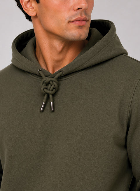 ADRO Hoodie for men | 300 GSM Cotton Fleece Warm & Soft Fabric | Mens Hoodies | Casual Sweatshirt for Winter, Travel & Collage | Regular Fit Hooded Pullover | Moss Olive