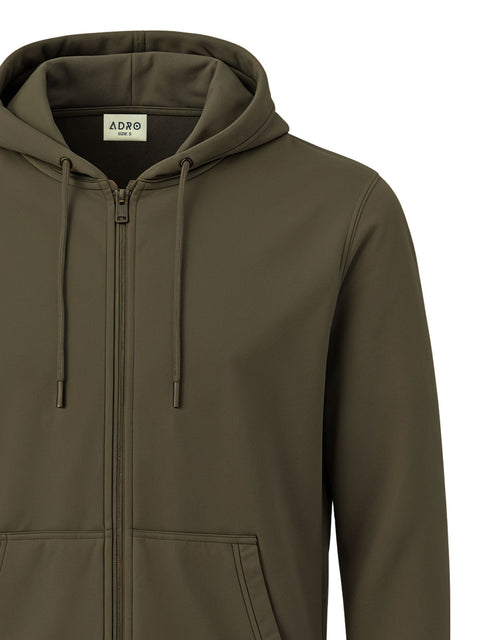 Adro Men’s Regular Fit Zip-Up Hoodie for man | 320 GSM Cotton Poly Fleece Zipper Sweatshirt with Soft Fabric & Printed Hoodies