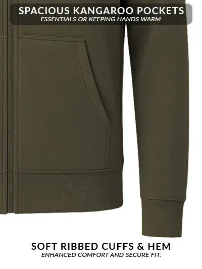 Adro Men’s Zipper Hoodie | Soft Fleece | Casual Streetwear