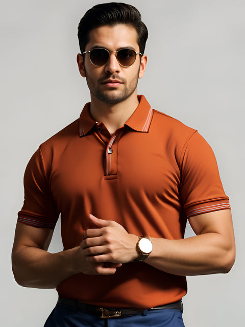 Adro Polo T Shirt for Men | Black Polo T-shirt | 100% Cotton Polo Tshirt | Regular Fit Polo| Available in Plus Size Polo