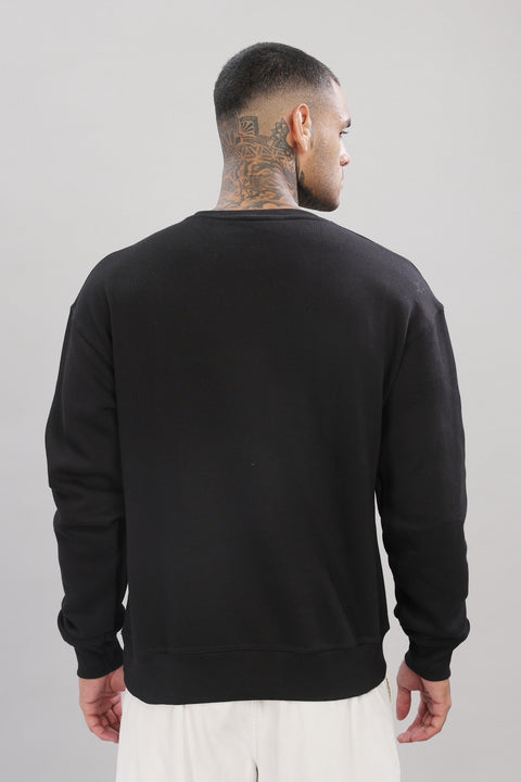 Adro Sweatshirt for Men, Oversized Sweatshirt in 340 GSM Cotton Fleece, Mens Sweatshirt for winter