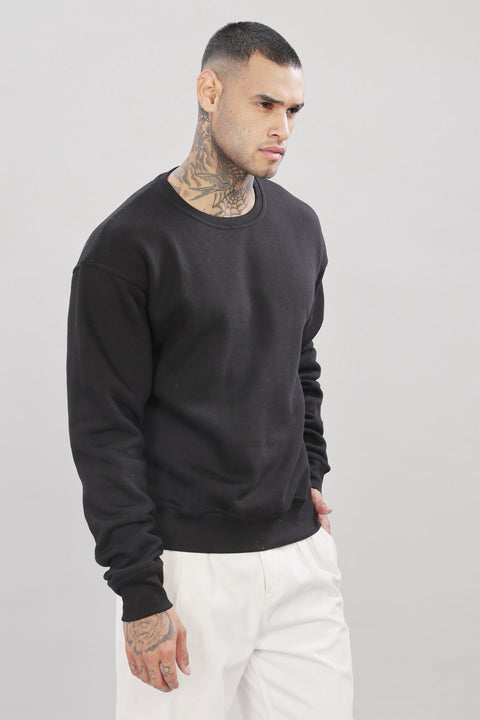 Adro Sweatshirt for Men, Oversized Sweatshirt in 340 GSM Cotton Fleece, Mens Sweatshirt for winter