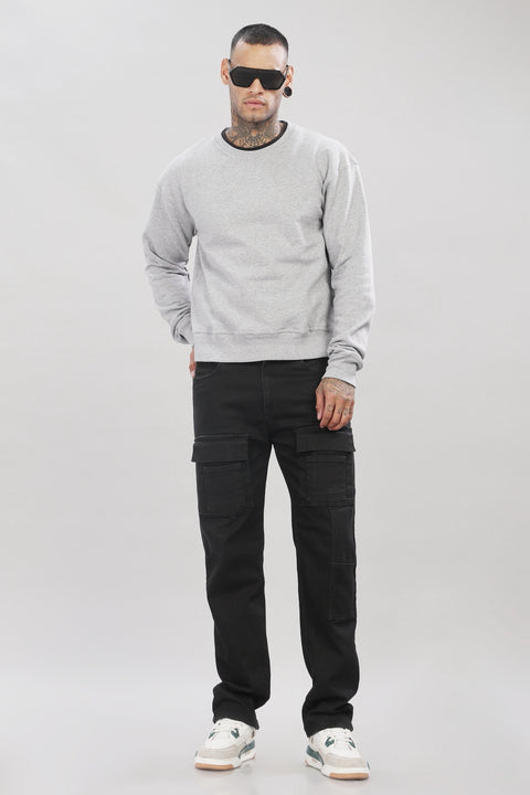 Adro Sweatshirt for Men, Oversized Sweatshirt in 340 GSM Cotton Fleece, Mens Sweatshirt for winter