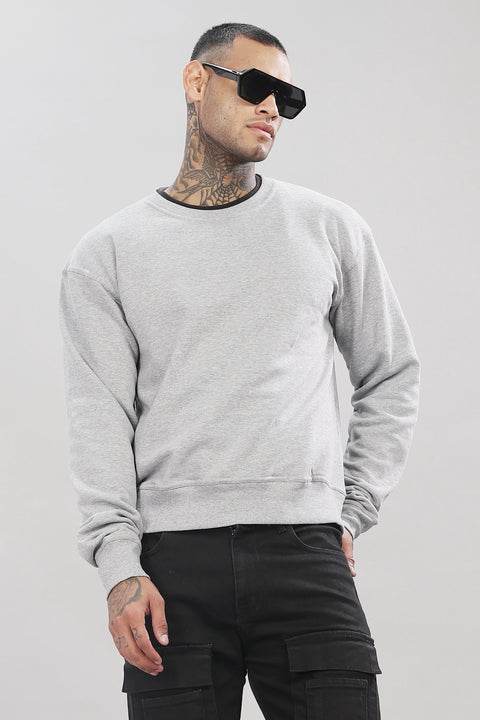 Adro Sweatshirt for Men, Oversized Sweatshirt in 340 GSM Cotton Fleece, Mens Sweatshirt for winter