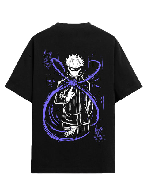 Adro Oversize T shirt for men | Drop shoulder Cotton T shirt | Anime Oversize T-shirt | Luffy T shirt Gear 5| Trendy Front and Back Printed T shirt