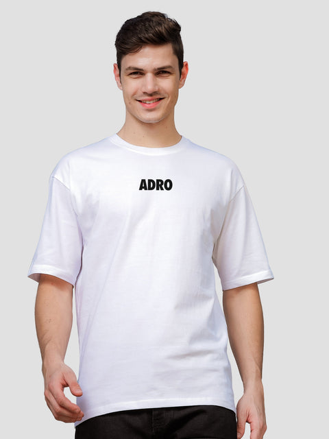 Adro Oversize T shirt for men | Drop shoulder Cotton T shirt | Anime Oversize T-shirt | Luffy T shirt Gear 5| Trendy Front and Back Printed T shirt