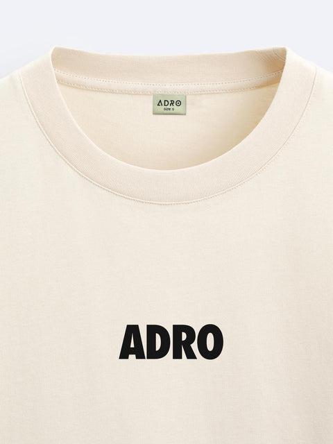 Adro Oversize T shirt for men | Drop shoulder T shirt | Mens Oversize T-shirt | 220 GSM Cotton Oversize Tshirt | Trendy Front and Back Printed T shirt