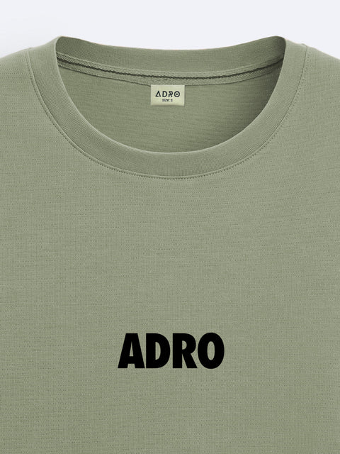 Adro Oversize T shirt for men | Drop shoulder T shirt | Mens Oversize T-shirt | 220 GSM Cotton Oversize Tshirt | Trendy Front and Back Printed T shirt