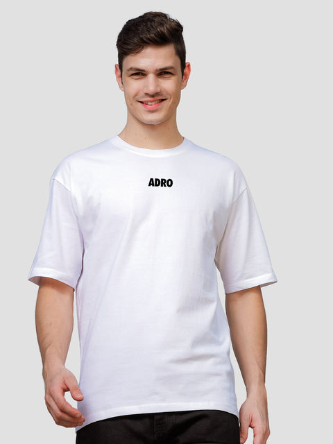 Adro Oversize T shirt for men | Drop shoulder T shirt | Mens Oversize T-shirt | 220 GSM Cotton Oversize Tshirt | Trendy Front and Back Printed T shirt