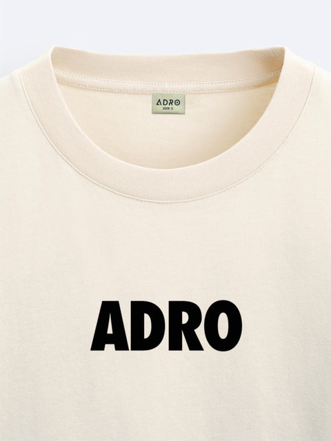 Adro Oversize T shirt for men | Drop shoulder T shirt | Mens Oversize T-shirt | 220 GSM Cotton Oversize Tshirt | Trendy Front and Back Printed T shirt