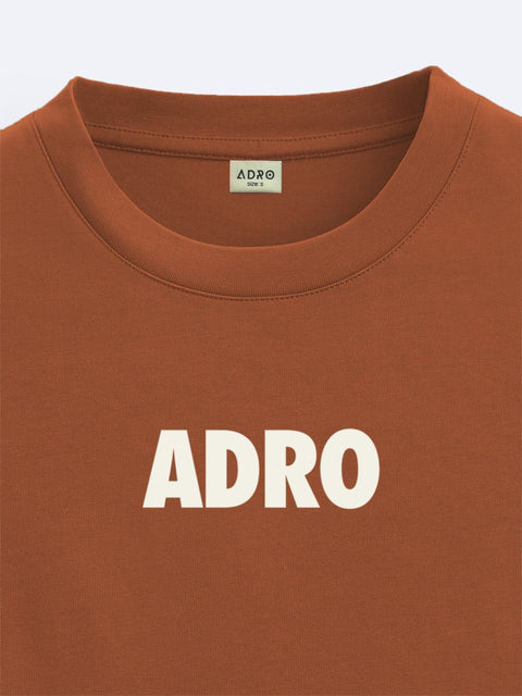 Adro Oversize T shirt for men | Drop shoulder T shirt | Mens Oversize T-shirt | 220 GSM Cotton Oversize Tshirt | Trendy Front and Back Printed T shirt