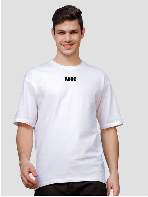 Adro Oversize T shirt for men | Drop shoulder T shirt | Mens Oversize T-shirt | 220 GSM Cotton Oversize Tshirt | Trendy Front and Back Printed T shirt