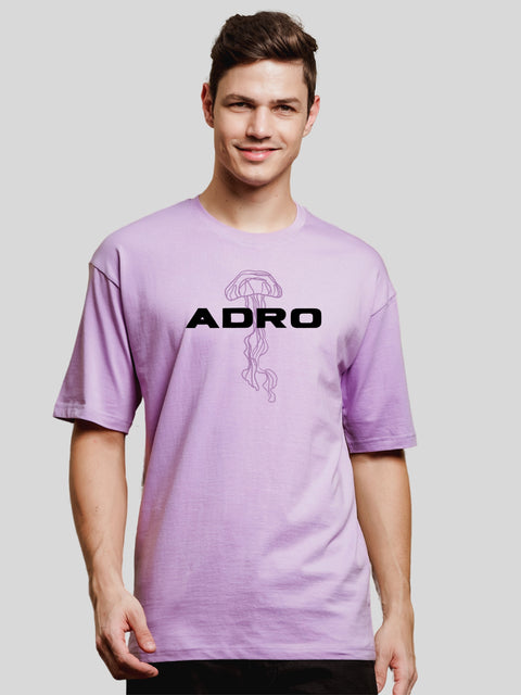 Adro Oversize T shirt for men | Drop shoulder T shirt | Mens Oversize T-shirt | 220 GSM Cotton Oversize Tshirt | Trendy Front and Back Printed T shirt