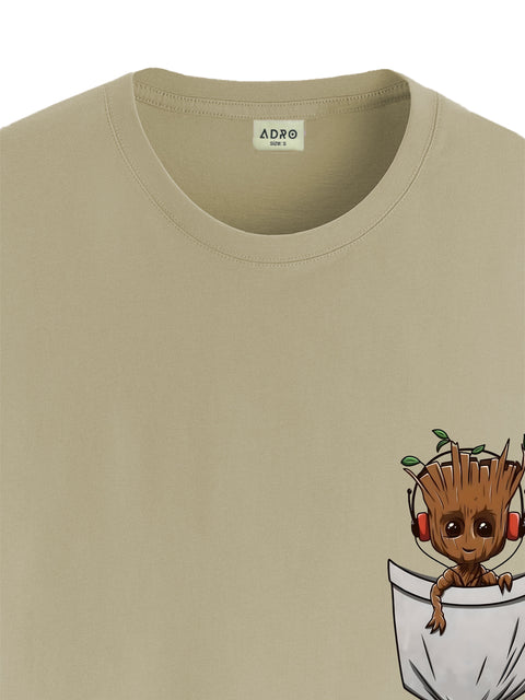 Adro Tshirt for Men | Anime T shirt for men | 100% Cotton Tshirt | Graphic Printed T-shirt | Chest Printed Tshirt | Groot Anime Tshirt | T-shirts