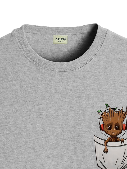 Adro Tshirt for Men | Anime T shirt for men | 100% Cotton Tshirt | Graphic Printed T-shirt | Chest Printed Tshirt | Groot Anime Tshirt | T-shirts