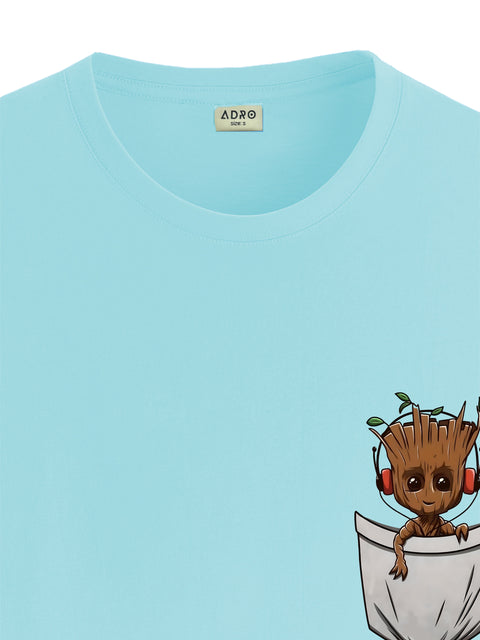 Adro Tshirt for Men | Anime T shirt for men | 100% Cotton Tshirt | Graphic Printed T-shirt | Chest Printed Tshirt | Groot Anime Tshirt | T-shirts