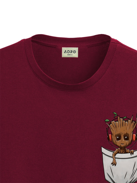 Adro Tshirt for Men | Anime T shirt for men | 100% Cotton Tshirt | Graphic Printed T-shirt | Chest Printed Tshirt | Groot Anime Tshirt | T-shirts