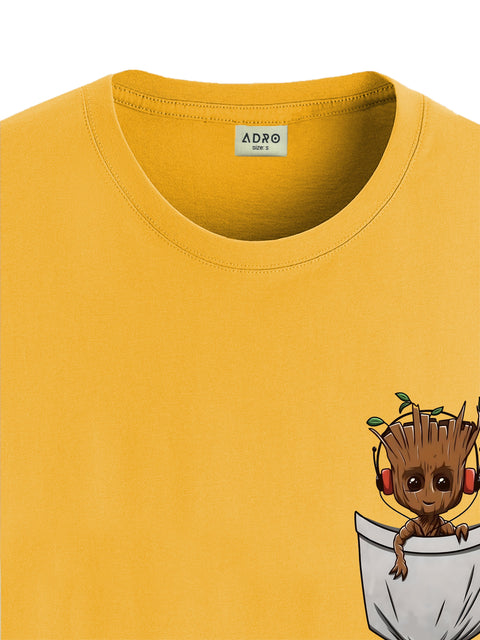 Adro Tshirt for Men | Anime T shirt for men | 100% Cotton Tshirt | Graphic Printed T-shirt | Chest Printed Tshirt | Groot Anime Tshirt | T-shirts