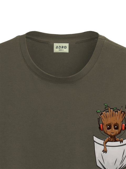 Adro Tshirt for Men | Anime T shirt for men | 100% Cotton Tshirt | Graphic Printed T-shirt | Chest Printed Tshirt | Groot Anime Tshirt | T-shirts