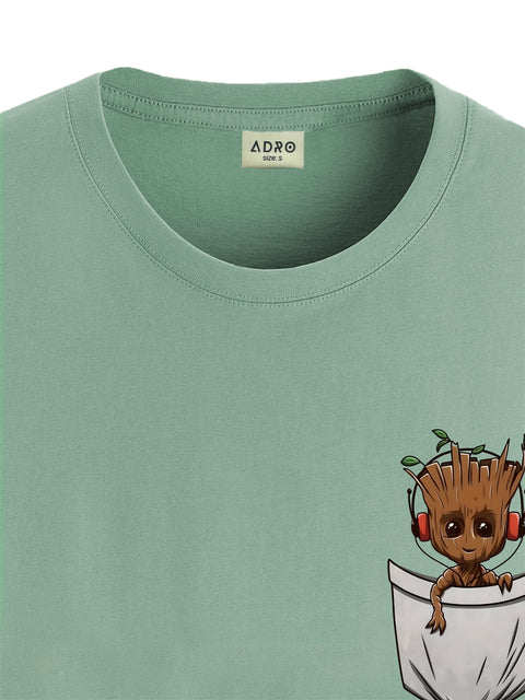 Adro Tshirt for Men | Anime T shirt for men | 100% Cotton Tshirt | Graphic Printed T-shirt | Chest Printed Tshirt | Groot Anime Tshirt | T-shirts