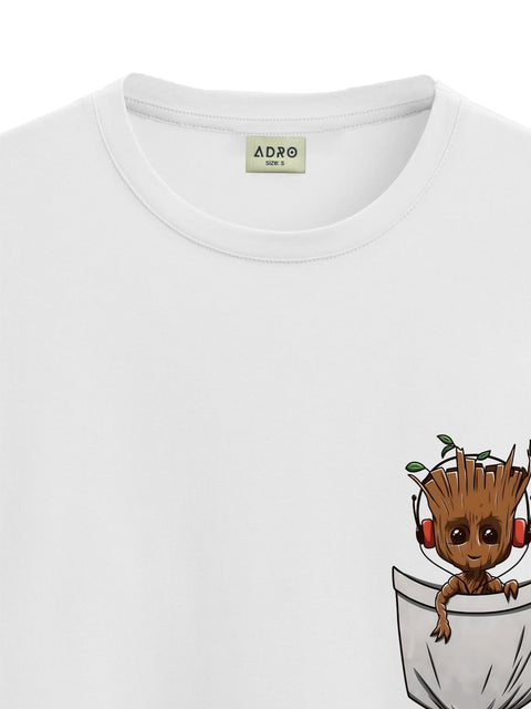 Adro Tshirt for Men | Anime T shirt for men | 100% Cotton Tshirt | Graphic Printed T-shirt | Chest Printed Tshirt | Groot Anime Tshirt | T-shirts