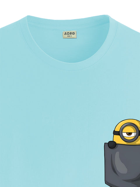 Adro Tshirt for Men | Anime T shirt for men | 100% Cotton Tshirt | Graphic Printed T-shirt | Chest Printed Tshirt | Minion Anime Tshirt | T-shirts