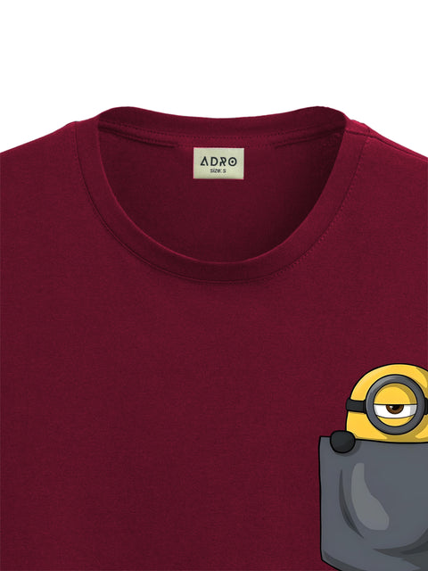 Adro Tshirt for Men | Anime T shirt for men | 100% Cotton Tshirt | Graphic Printed T-shirt | Chest Printed Tshirt | Minion Anime Tshirt | T-shirts