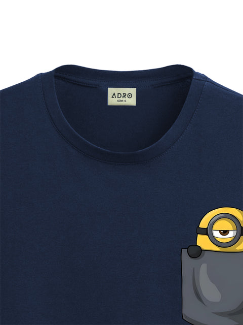 Adro Tshirt for Men | Anime T shirt for men | 100% Cotton Tshirt | Graphic Printed T-shirt | Chest Printed Tshirt | Minion Anime Tshirt | T-shirts