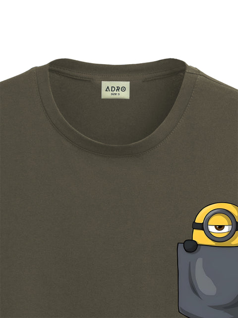 Adro Tshirt for Men | Anime T shirt for men | 100% Cotton Tshirt | Graphic Printed T-shirt | Chest Printed Tshirt | Minion Anime Tshirt | T-shirts