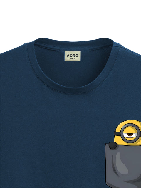 Adro Tshirt for Men | Anime T shirt for men | 100% Cotton Tshirt | Graphic Printed T-shirt | Chest Printed Tshirt | Minion Anime Tshirt | T-shirts