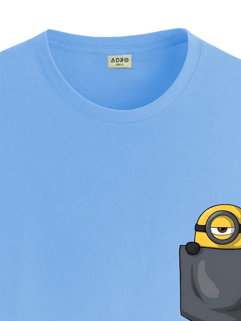 Adro Tshirt for Men | Anime T shirt for men | 100% Cotton Tshirt | Graphic Printed T-shirt | Chest Printed Tshirt | Minion Anime Tshirt | T-shirts