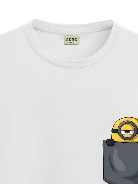 Adro Tshirt for Men | Anime T shirt for men | 100% Cotton Tshirt | Graphic Printed T-shirt | Chest Printed Tshirt | Minion Anime Tshirt | T-shirts