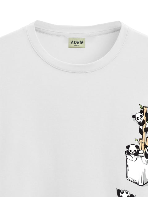 Adro Tshirt for Men | Anime T shirt for men | 100% Cotton Tshirt | Graphic Printed T-shirt | Chest Printed Tshirt | Panda Anime Tshirt | T-shirts